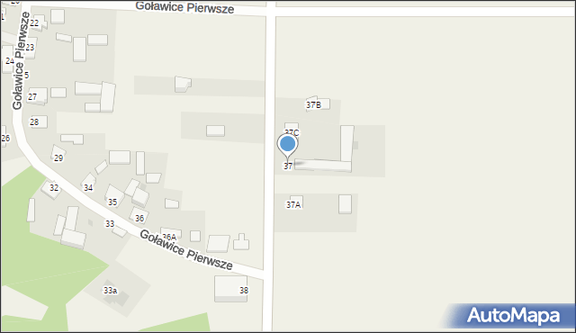 Goławice Pierwsze, Goławice Pierwsze, 37, mapa Goławice Pierwsze