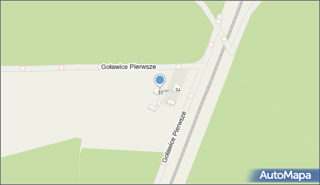 Goławice Pierwsze, Goławice Pierwsze, 93, mapa Goławice Pierwsze