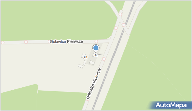 Goławice Pierwsze, Goławice Pierwsze, 94, mapa Goławice Pierwsze