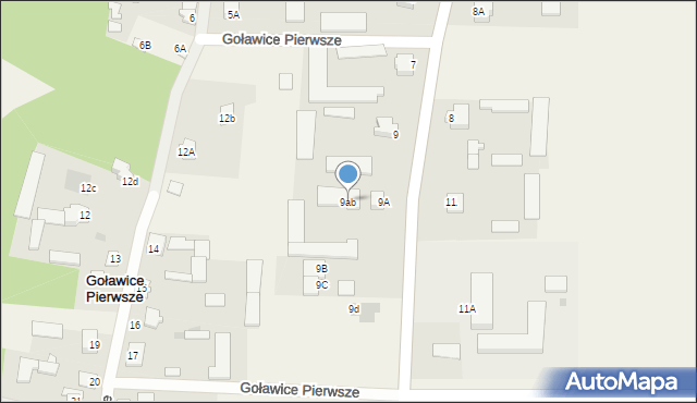 Goławice Pierwsze, Goławice Pierwsze, 9ab, mapa Goławice Pierwsze