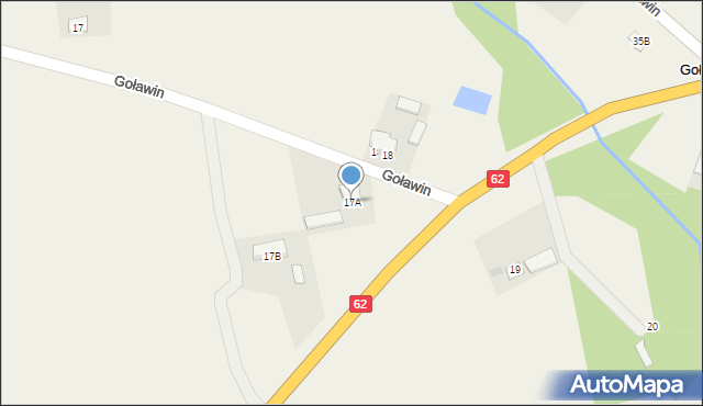 Goławin, Goławin, 17A, mapa Goławin