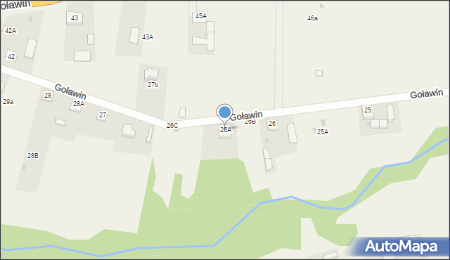 Goławin, Goławin, 26A, mapa Goławin