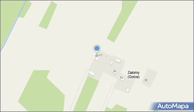 Golce, Golce, 93, mapa Golce