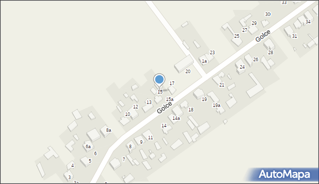 Golce, Golce, 15, mapa Golce