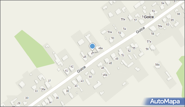 Golce, Golce, 47, mapa Golce