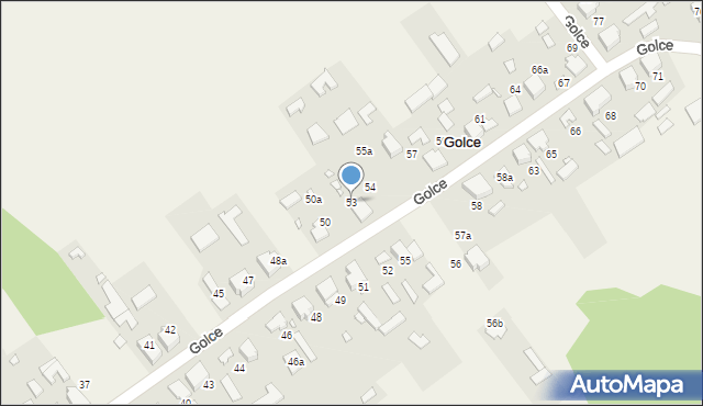 Golce, Golce, 53, mapa Golce