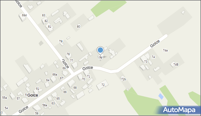 Golce, Golce, 76, mapa Golce