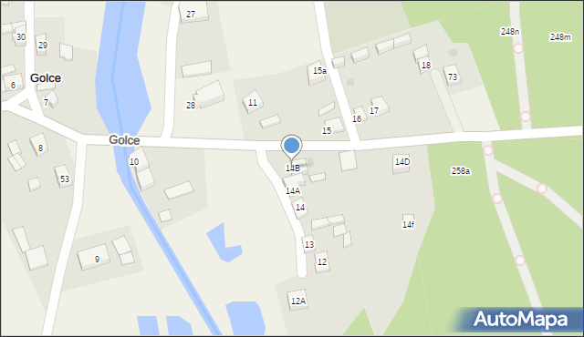 Golce, Golce, 14B, mapa Golce