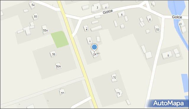 Golce, Golce, 1A, mapa Golce