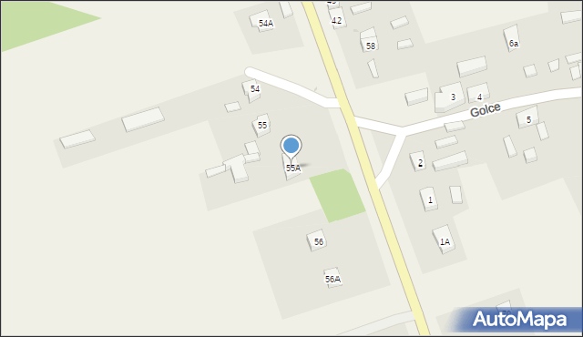 Golce, Golce, 55A, mapa Golce