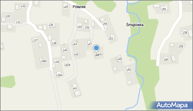 Golcowa, Golcowa, 148, mapa Golcowa