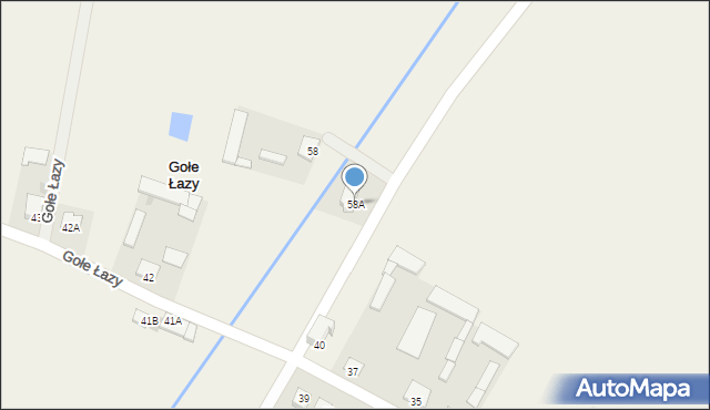 Gołe Łazy, Gołe Łazy, 58A, mapa Gołe Łazy