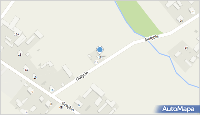 Gołębie, Gołębie, 18, mapa Gołębie