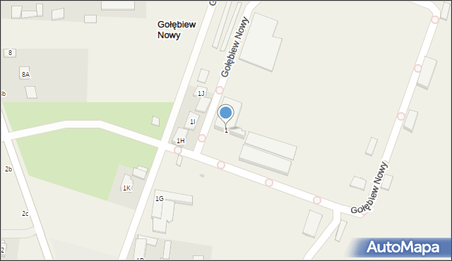 Gołębiew Nowy, Gołębiew Nowy, 1, mapa Gołębiew Nowy