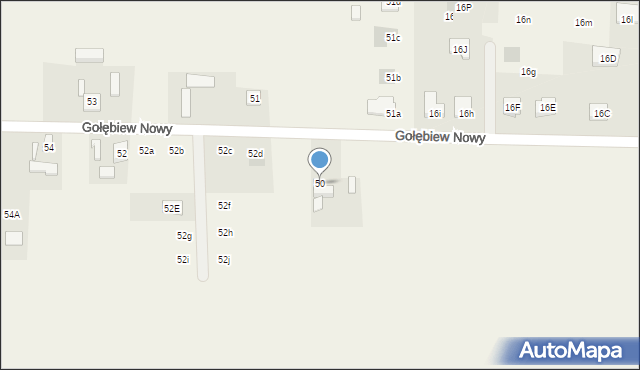 Gołębiew Nowy, Gołębiew Nowy, 50, mapa Gołębiew Nowy