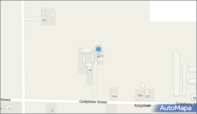 Gołębiew Nowy, Gołębiew Nowy, 63, mapa Gołębiew Nowy