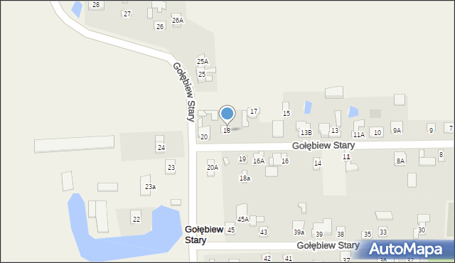 Gołębiew Stary, Gołębiew Stary, 18, mapa Gołębiew Stary