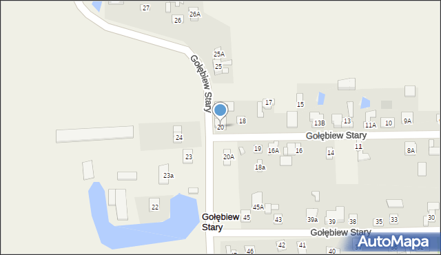 Gołębiew Stary, Gołębiew Stary, 20, mapa Gołębiew Stary