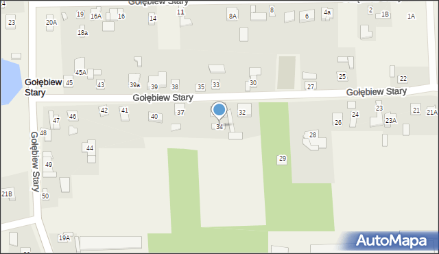 Gołębiew Stary, Gołębiew Stary, 34, mapa Gołębiew Stary