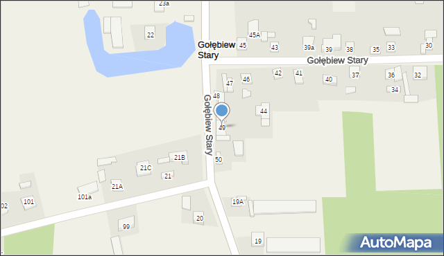 Gołębiew Stary, Gołębiew Stary, 49, mapa Gołębiew Stary