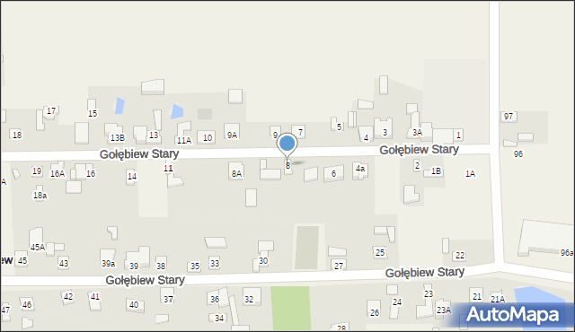 Gołębiew Stary, Gołębiew Stary, 8, mapa Gołębiew Stary
