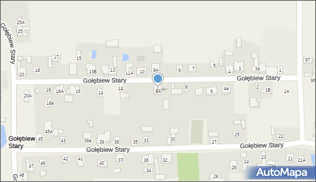 Gołębiew Stary, Gołębiew Stary, 8A, mapa Gołębiew Stary