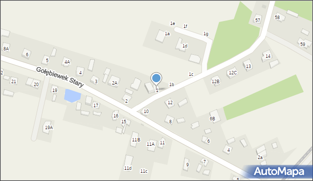 Gołębiewek Nowy, Gołębiewek Nowy, 1, mapa Gołębiewek Nowy