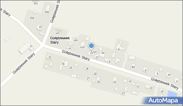 Gołębiewek Nowy, Gołębiewek Nowy, 11, mapa Gołębiewek Nowy