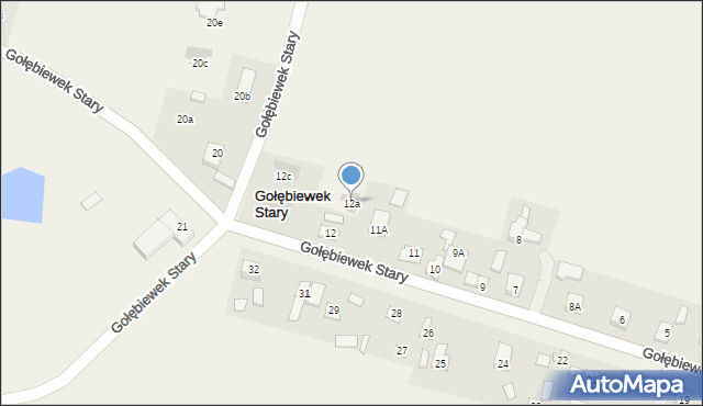 Gołębiewek Nowy, Gołębiewek Nowy, 12a, mapa Gołębiewek Nowy