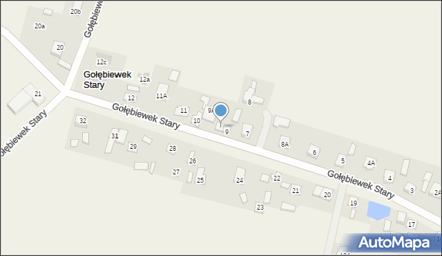 Gołębiewek Nowy, Gołębiewek Nowy, 9B, mapa Gołębiewek Nowy