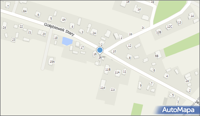 Gołębiewek Stary, Gołębiewek Stary, 15, mapa Gołębiewek Stary