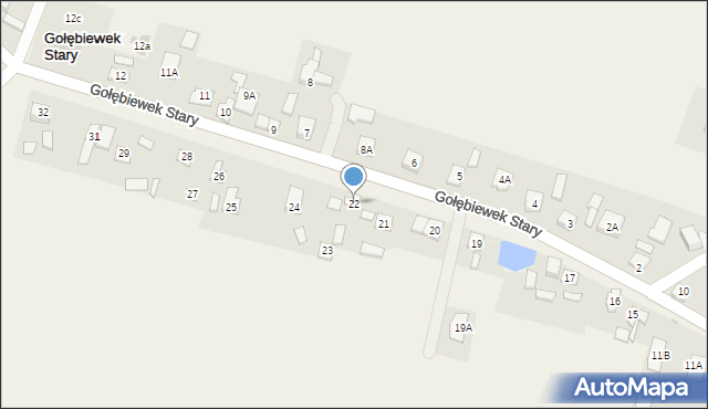 Gołębiewek Stary, Gołębiewek Stary, 22, mapa Gołębiewek Stary