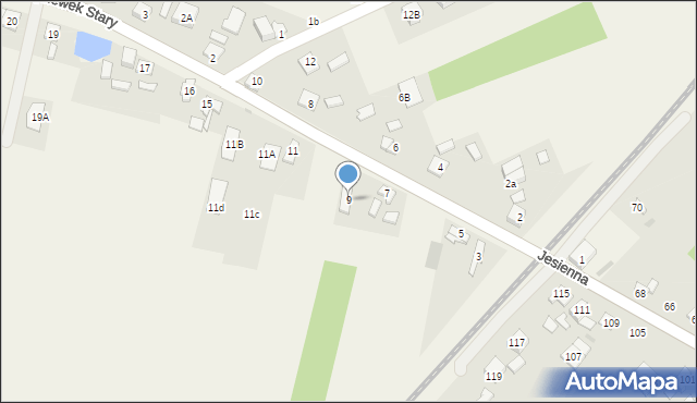 Gołębiewek Stary, Gołębiewek Stary, 9, mapa Gołębiewek Stary