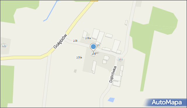Gołębiów, Gołębiów, 109, mapa Gołębiów