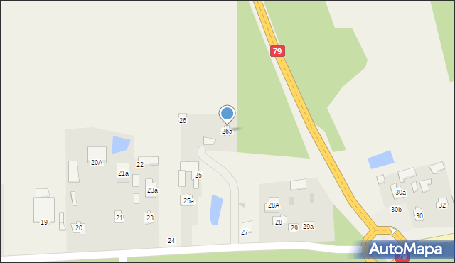 Gołębiów, Gołębiów, 26a, mapa Gołębiów