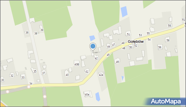 Gołębiów, Gołębiów, 42a, mapa Gołębiów