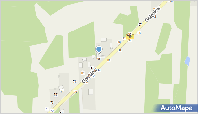 Gołębiów, Gołębiów, 87a, mapa Gołębiów