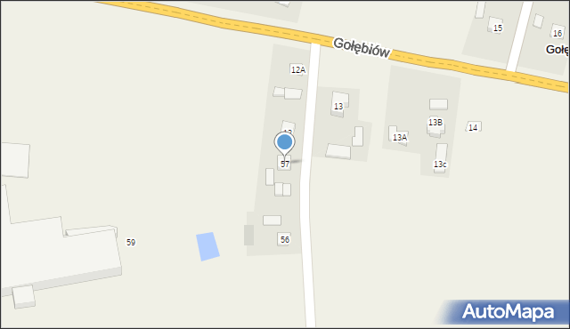 Gołębiów, Gołębiów, 57, mapa Gołębiów