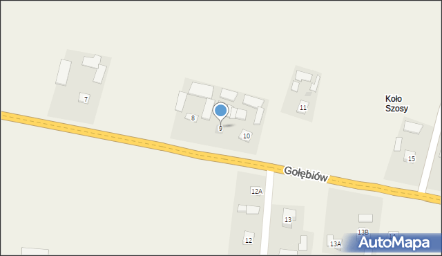 Gołębiów, Gołębiów, 9, mapa Gołębiów