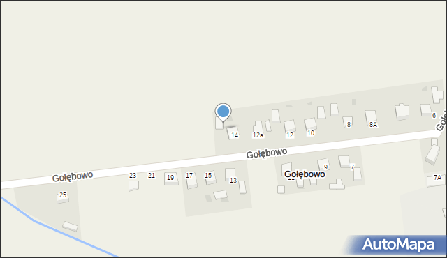 Gołębowo, Gołębowo, 14A, mapa Gołębowo