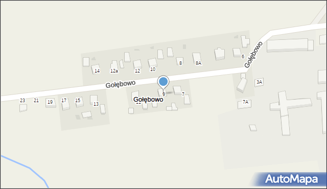 Gołębowo, Gołębowo, 9, mapa Gołębowo