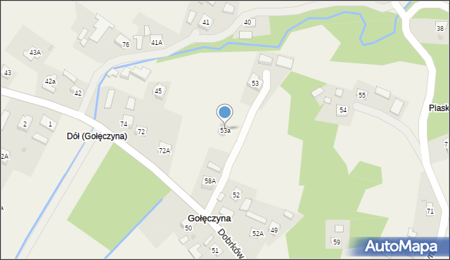 Gołęczyna, Gołęczyna, 53a, mapa Gołęczyna