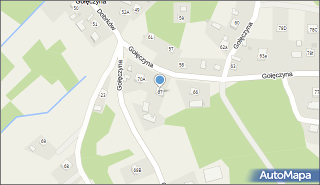 Gołęczyna, Gołęczyna, 67, mapa Gołęczyna
