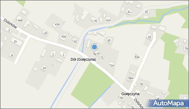 Gołęczyna, Gołęczyna, 74, mapa Gołęczyna