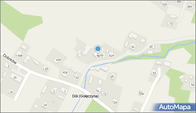 Gołęczyna, Gołęczyna, 76, mapa Gołęczyna
