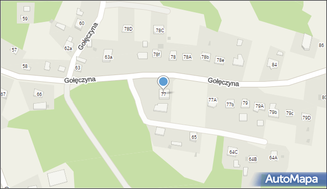 Gołęczyna, Gołęczyna, 77, mapa Gołęczyna