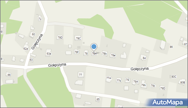 Gołęczyna, Gołęczyna, 78A, mapa Gołęczyna