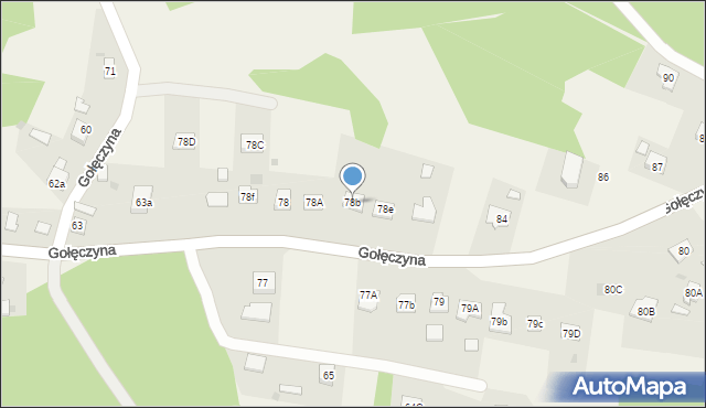 Gołęczyna, Gołęczyna, 78b, mapa Gołęczyna