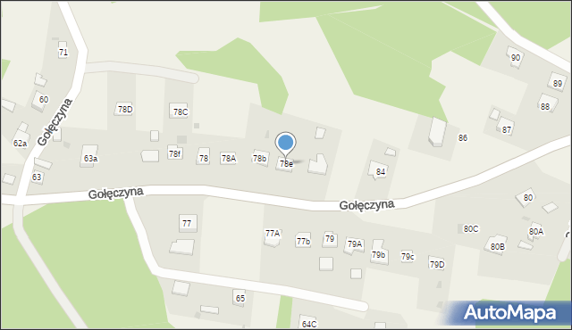 Gołęczyna, Gołęczyna, 78e, mapa Gołęczyna