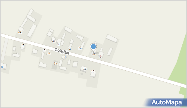 Golędzin, Golędzin, 1a, mapa Golędzin